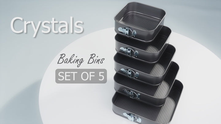 5Pcs Non Stick Square Cake Baking Trays