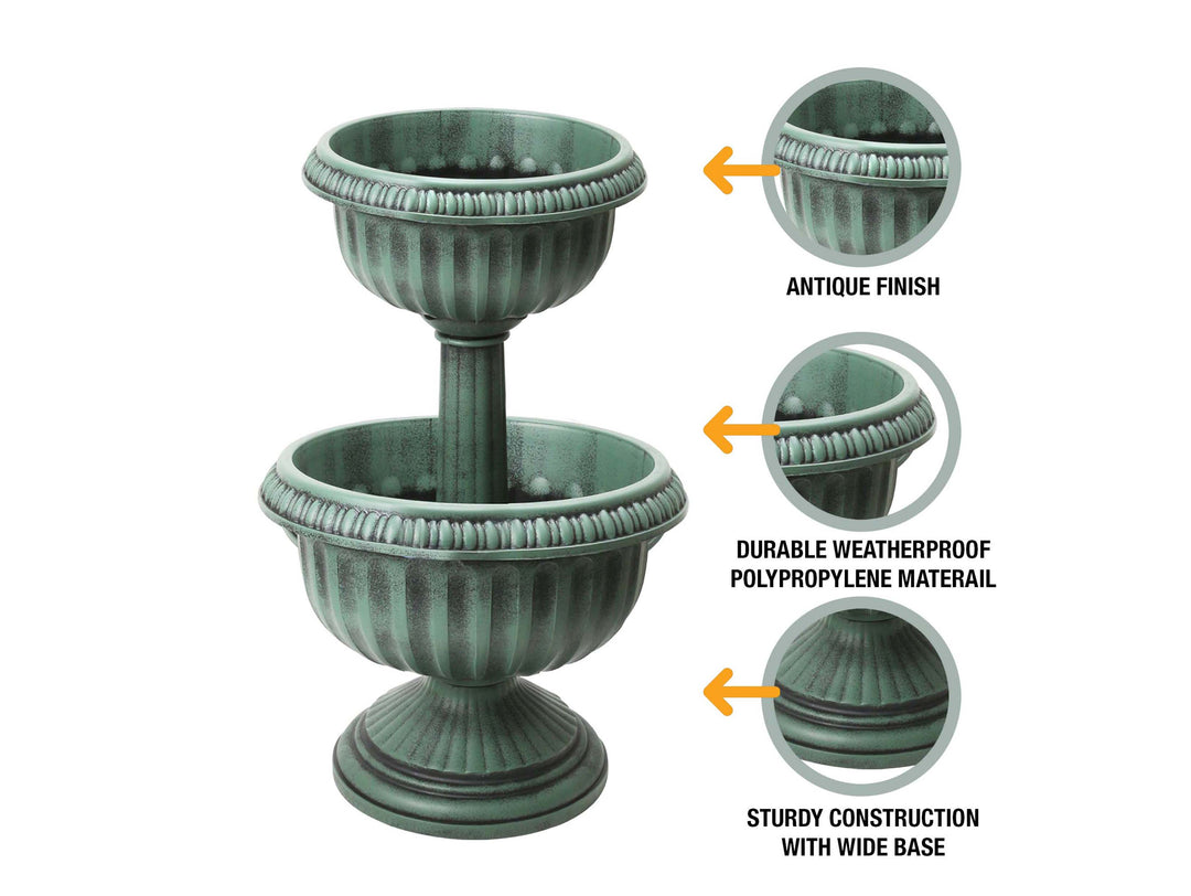 2 Tier Large Flowers Planter