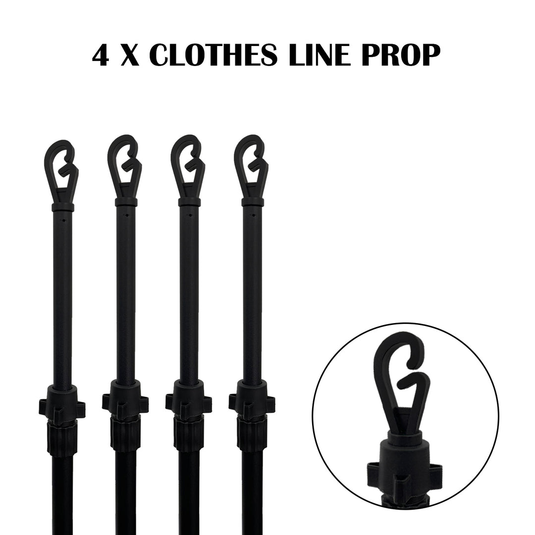 2.4M Metal Heavy Duty Washing Line Prop Dennyshop UK