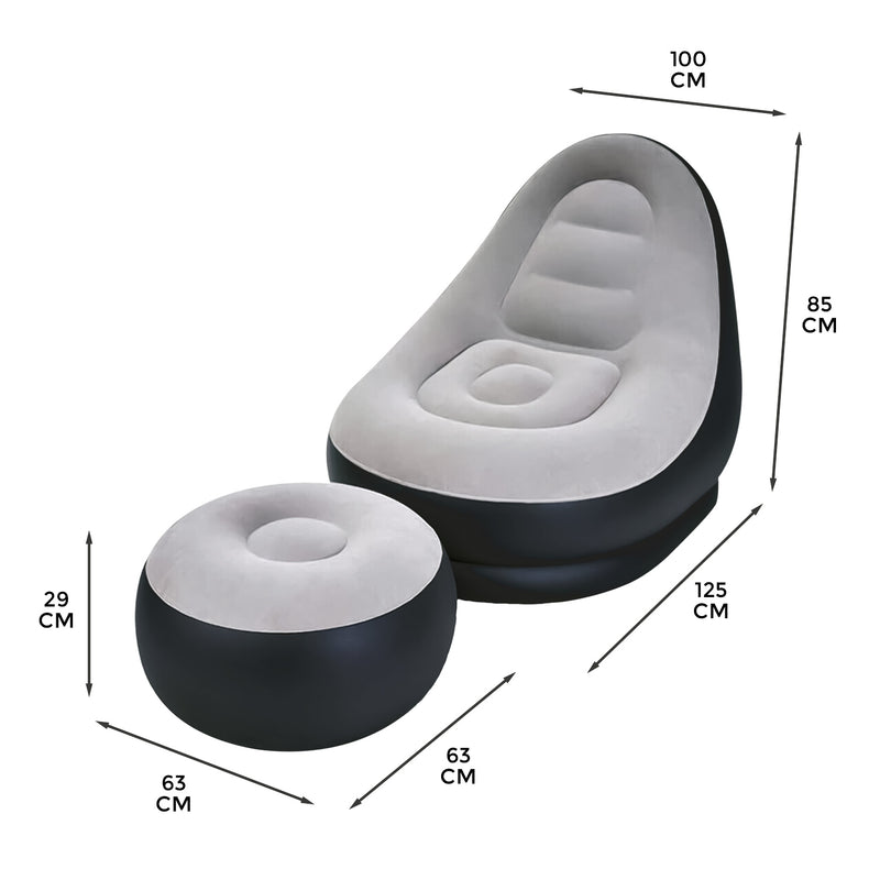 Deluxe Inflatable Lounger with Air Pump