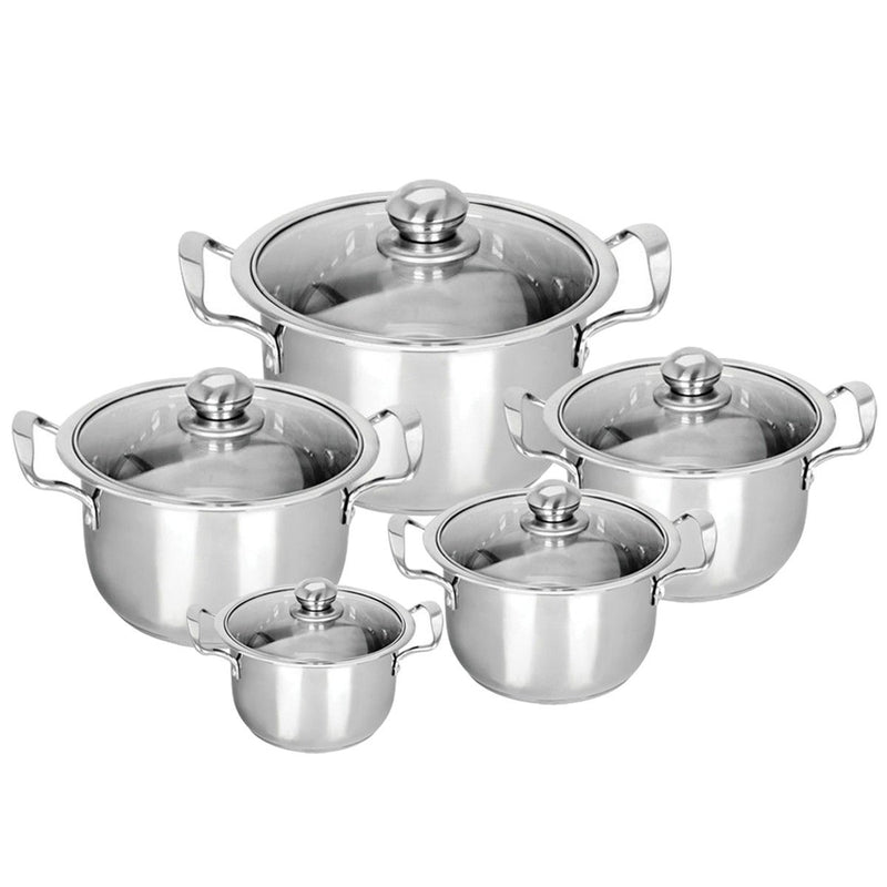 5pc Stainless Steel Casserole Pot Set