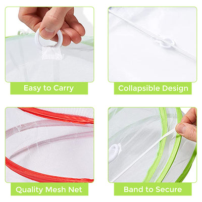 3x Collapsible Pop Up Food Covers