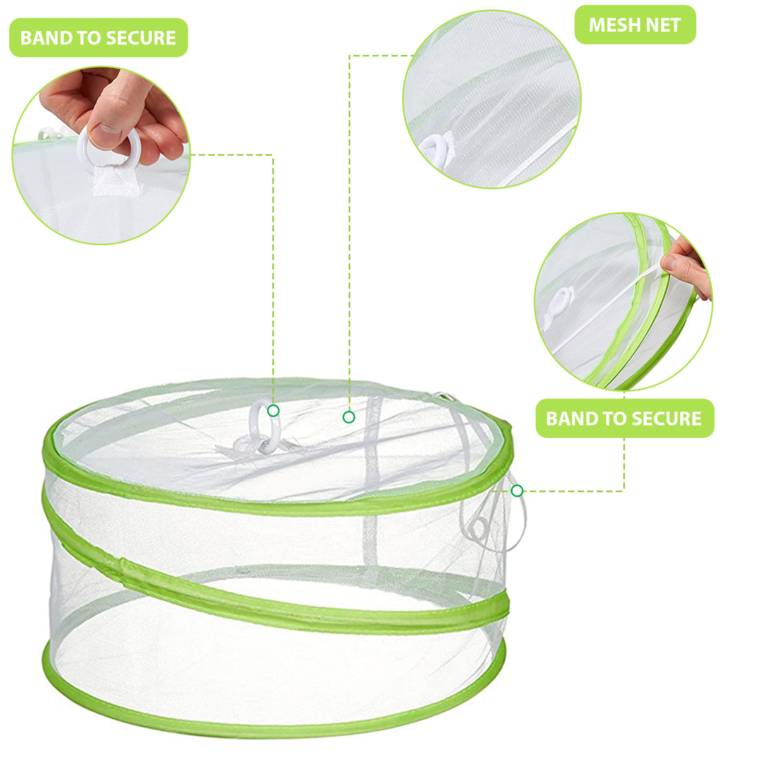 3x Collapsible Pop Up Food Covers