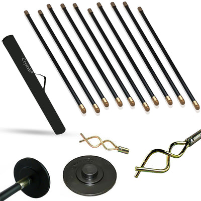 12 Piece 9 Meter Drain Rod Set