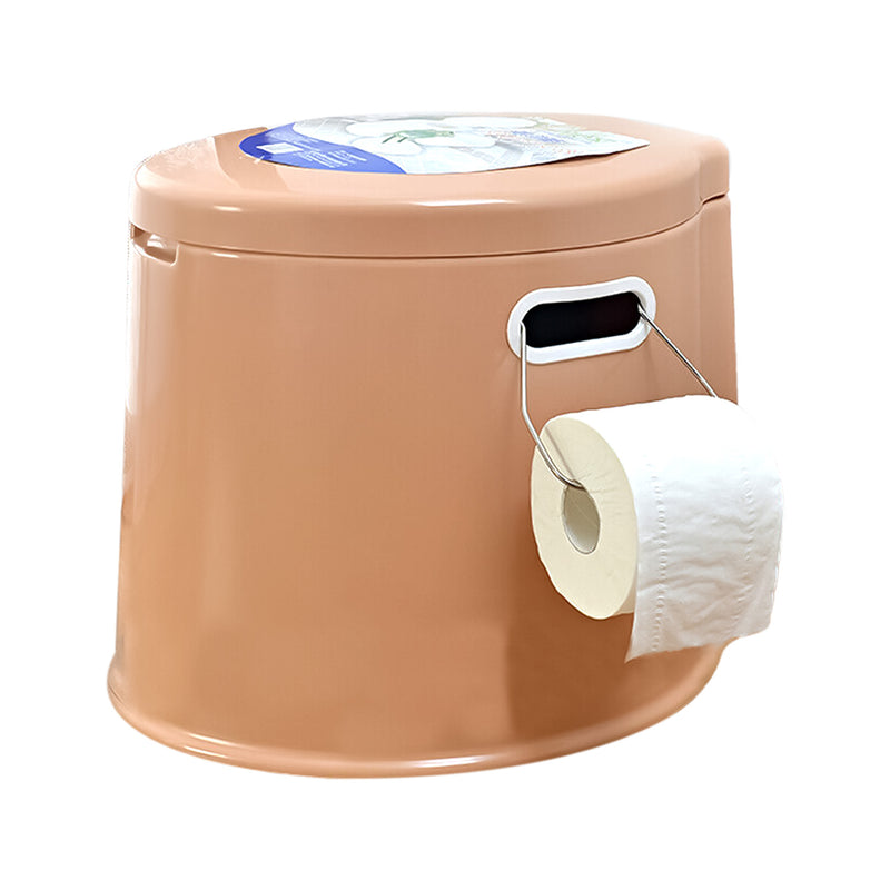 6L Large Portable Compact Potty Camping Toilet Brown