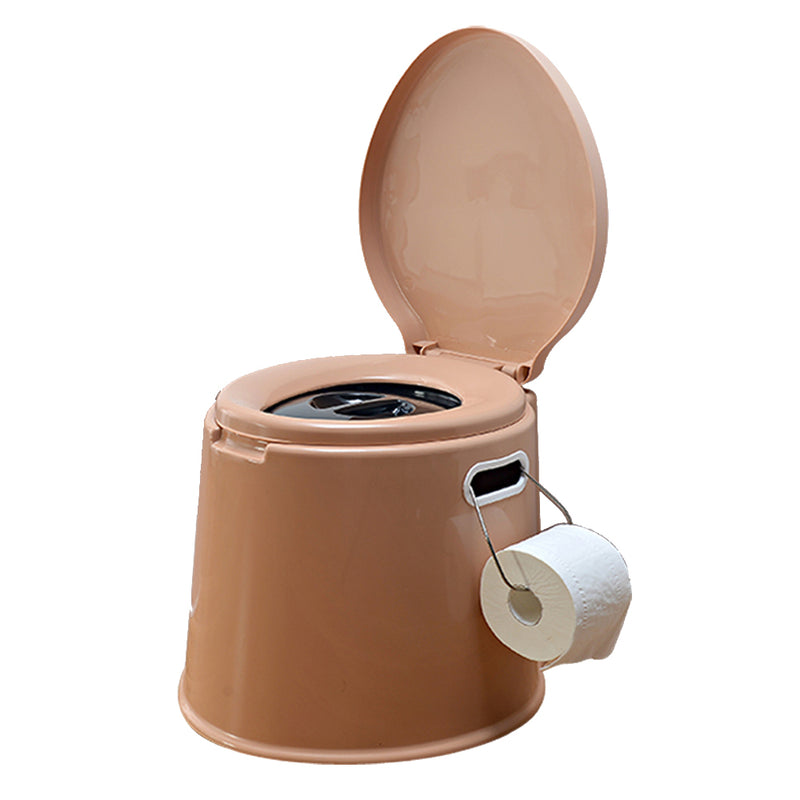 6L Large Portable Compact Potty Camping Toilet Brown