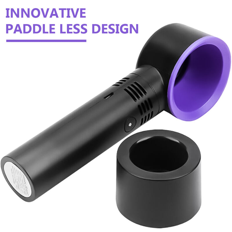 360° Bladeless Mini Handheld Fan - Black/Purple