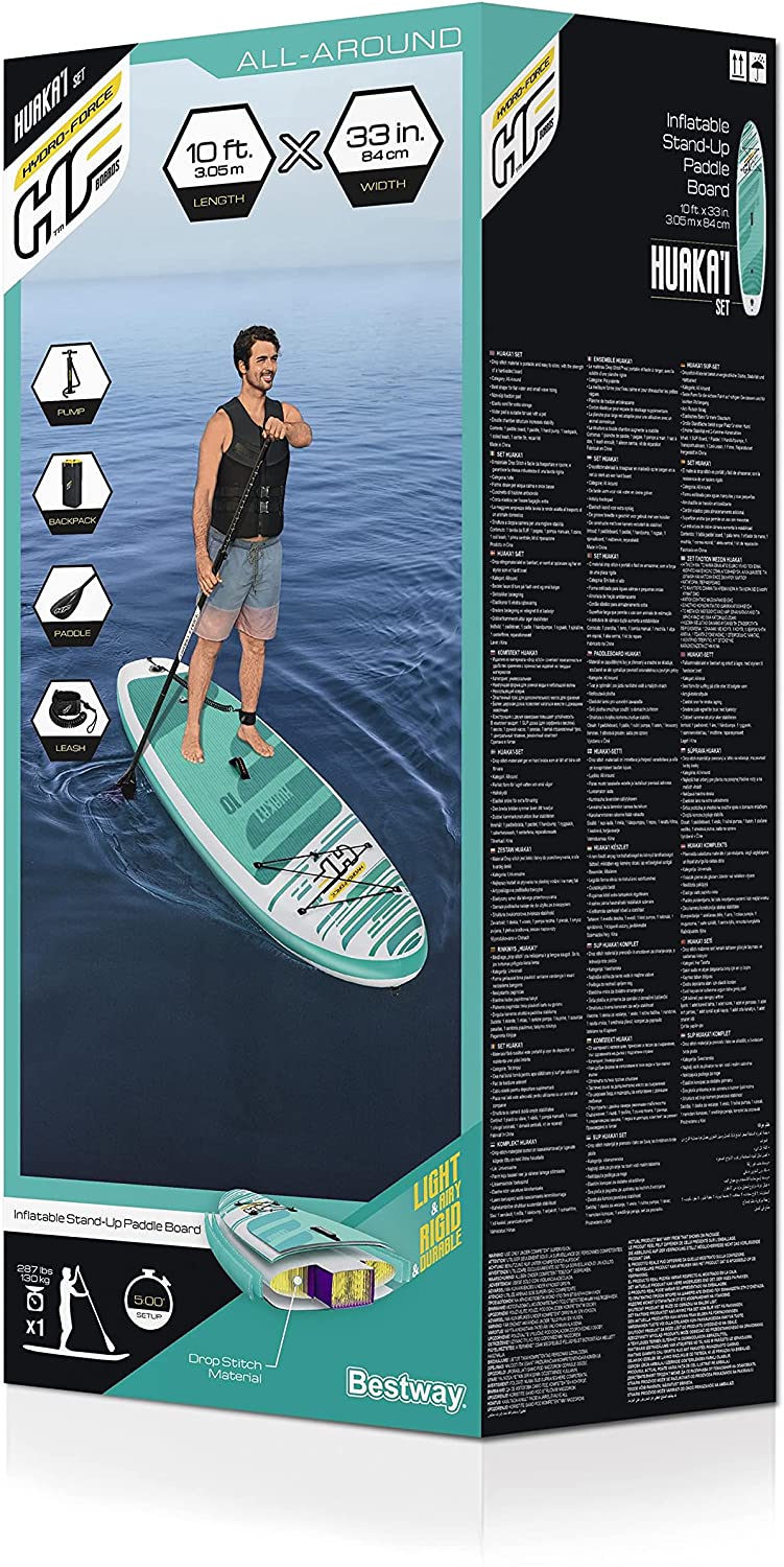 Bestway Hydro-Force HuaKa’i Inflatable Stand Up Paddle Board Set - 10ft