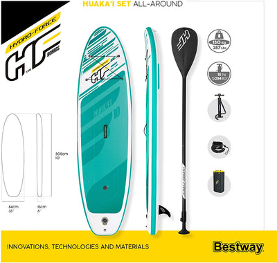 Bestway Hydro-Force HuaKa’i Inflatable Stand Up Paddle Board Set - 10ft