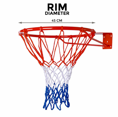 Wall Mounted Basketball Goal Hoop Rim Net