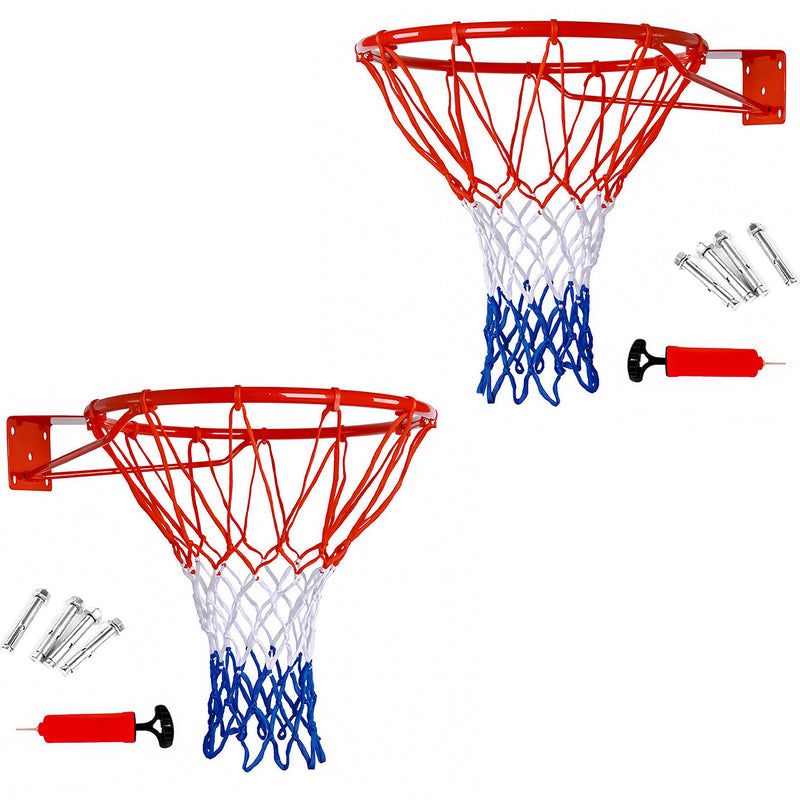 2 x 45cm Basketball Net Ring Hoop Goal