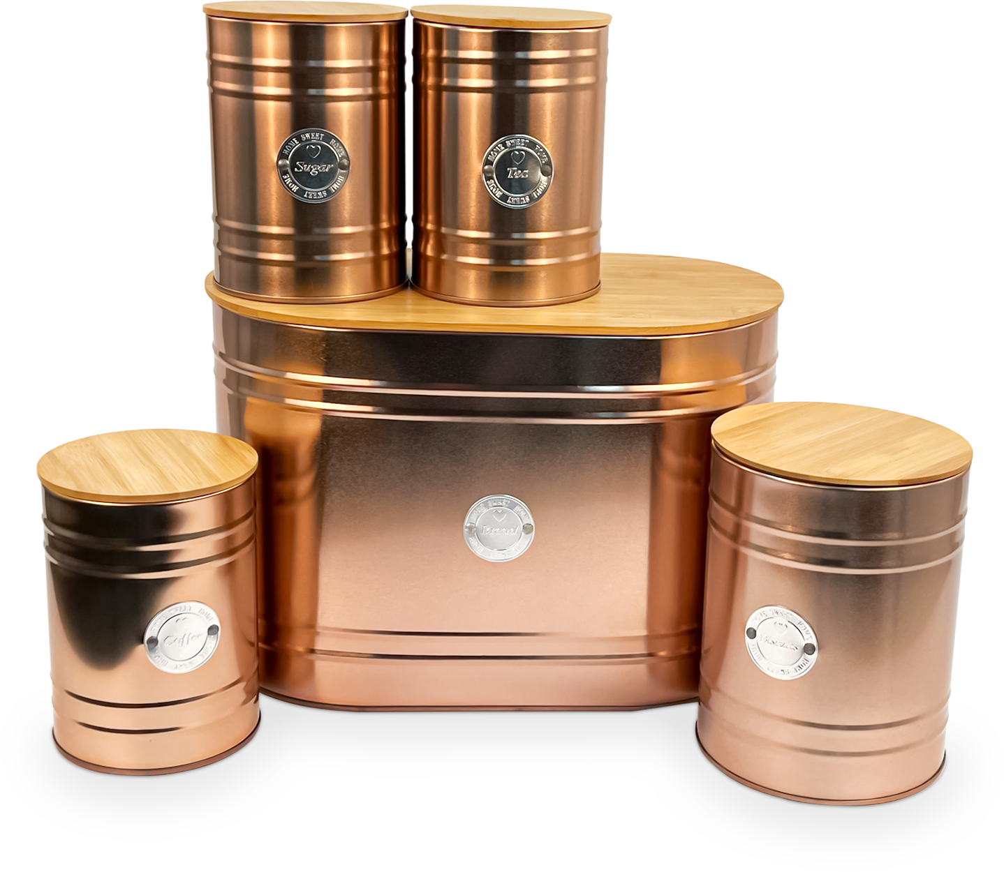 5Pcs Kitchen Storage Tins Canister UK
