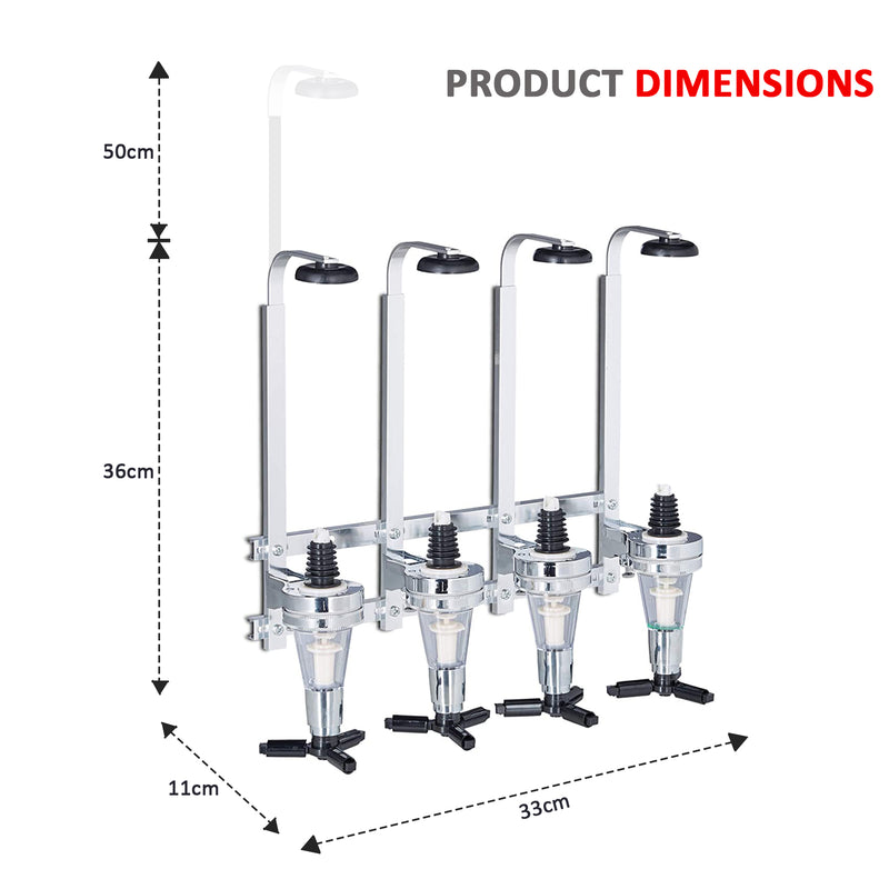 4 Bottles Wall Mounted Bar Butler Optics