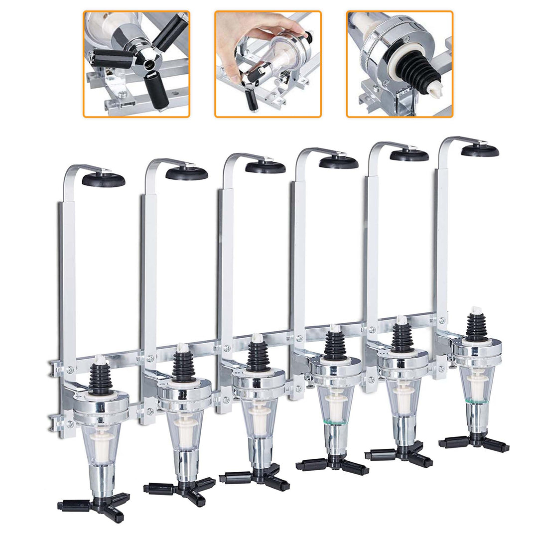 6 Bottle Wall Mounted Drink Optic Dispenser
