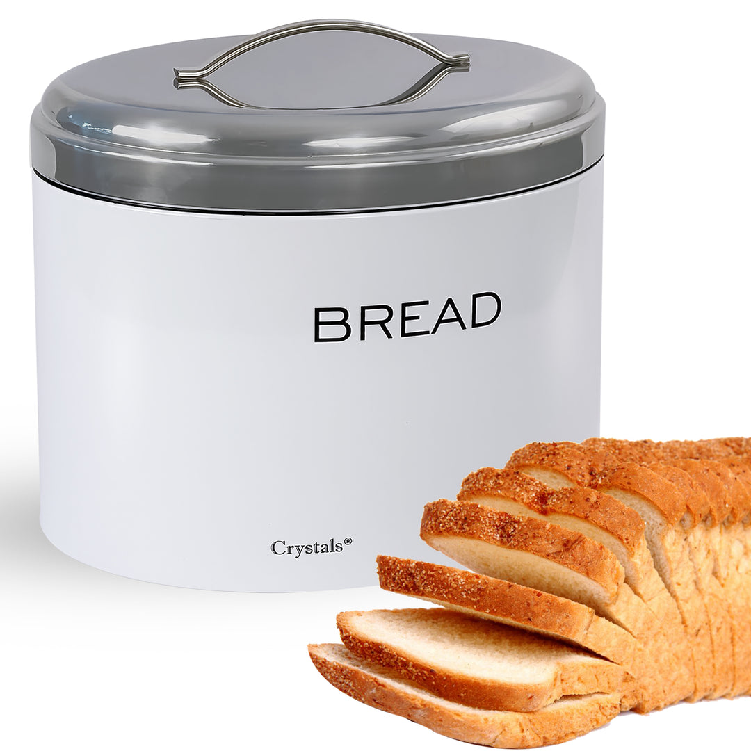 Elliptical Stainless Steel Bread Bin
