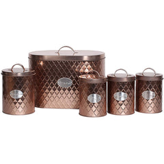 5 Pices Kitchen Food Storage Bread Bin