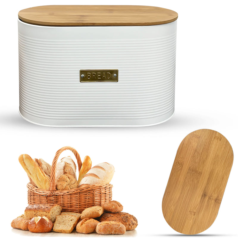 Oval Bread Bin with Bamboo Lid