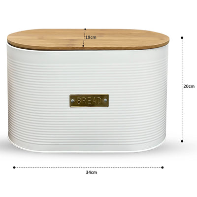 Oval Bread Bin with Bamboo Lid