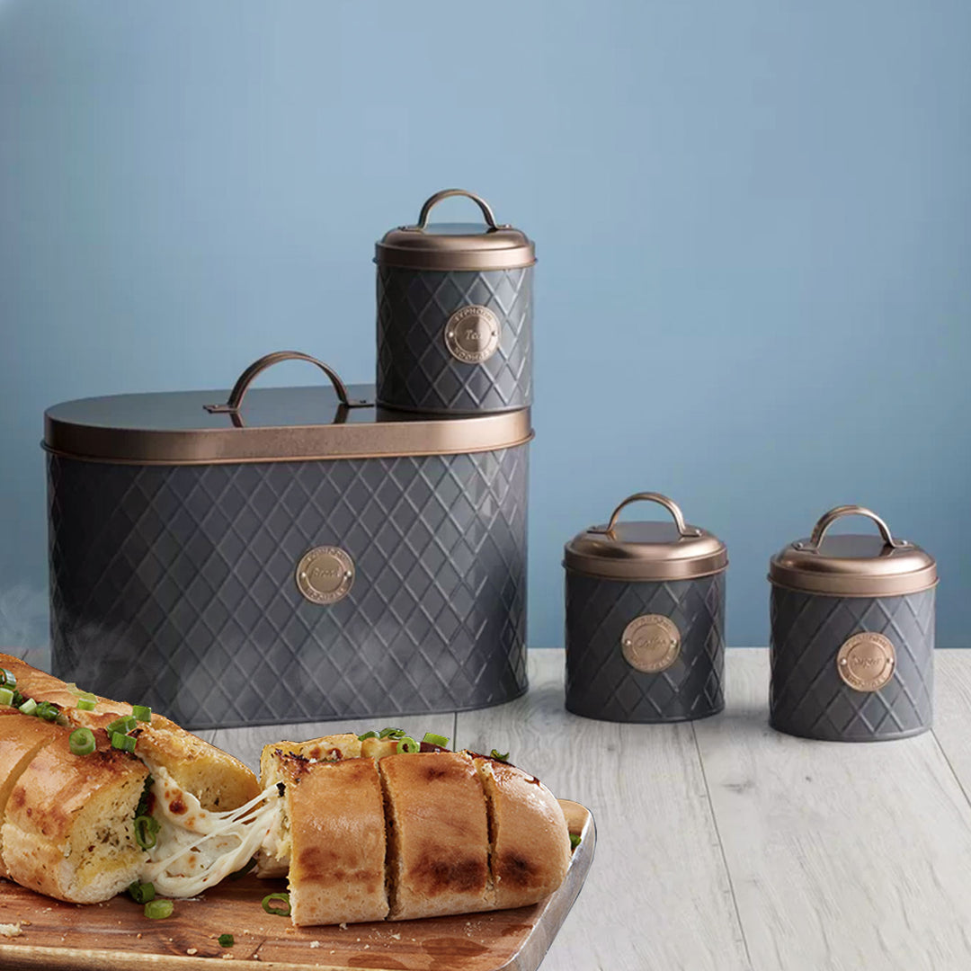 Classic Kitchen Sealed Handle Lid Bread Bin