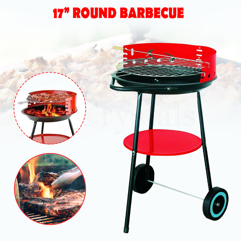 Barbecue Grill Trolley with Wheel
