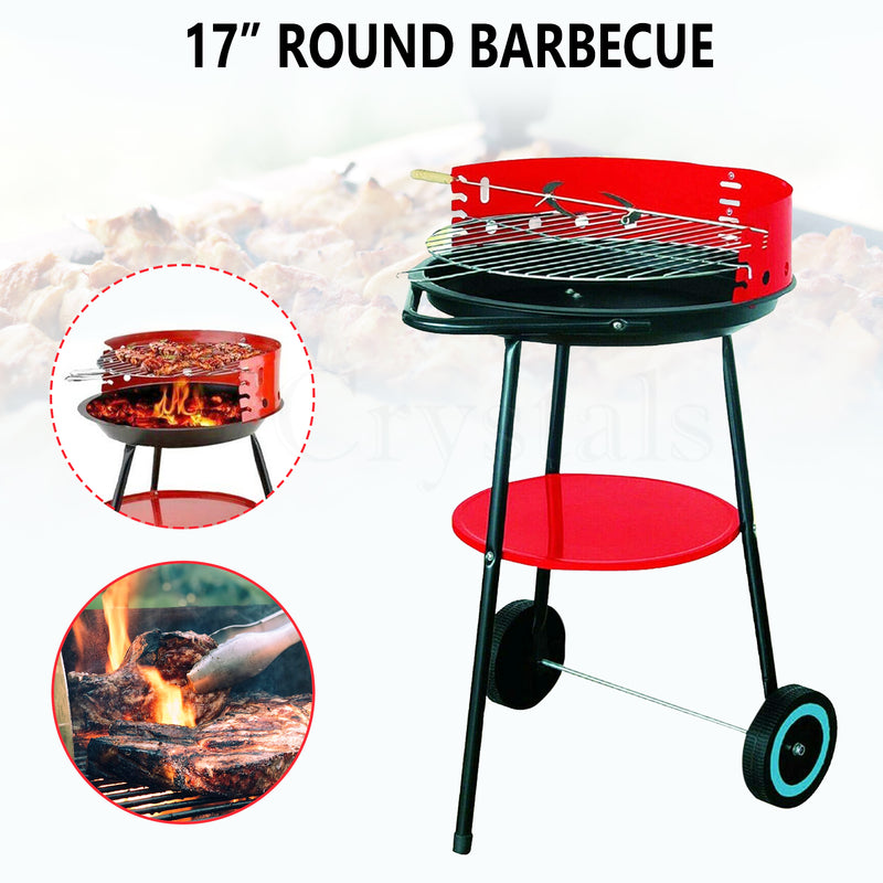Barbecue Grill Trolley with Wheel
