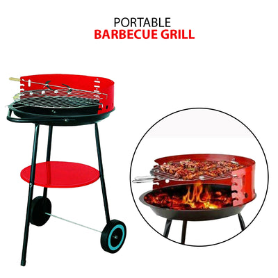 Barbecue Grill Trolley with Wheel