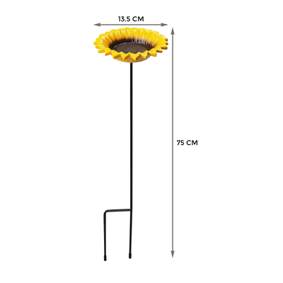 Poppy Sunflower Cast Iron Bird Feeder