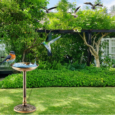 Outdoor Garden Bird Bath - Birds Water Bowl