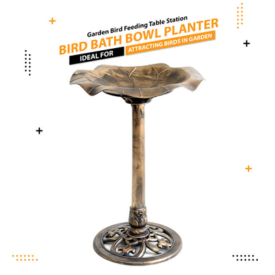 Bird Bath Feeding Table - Bronze