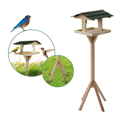 Traditional Garden Wooden Bird Feeder