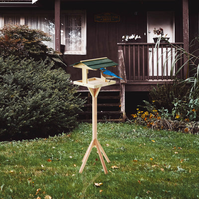 Traditional Garden Wooden Bird Feeder