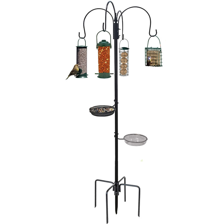 Bird Feeding Station With Water Bath
