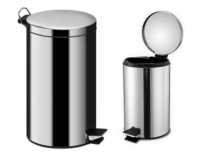Pedal Toilet Bathroom Kitchen Bin - Silver