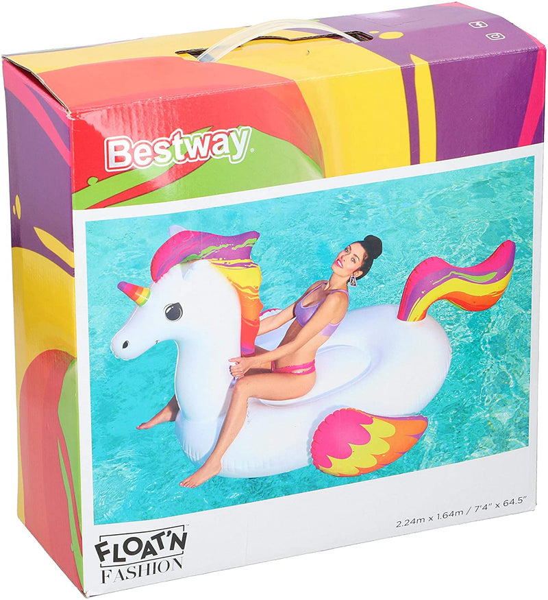 Bestway Inflatable Supersized Unicorn Ride-On, White