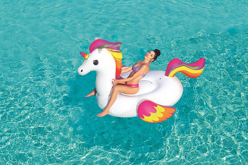 Bestway Inflatable Supersized Unicorn Ride-On, White