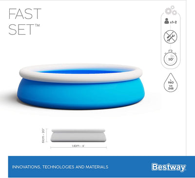 Bestway Fast Set Swimming Pool- 6Ft