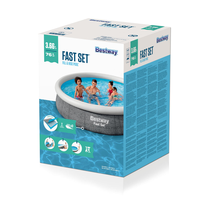 Bestway Rattan Effect Swimming Pool - 12ft