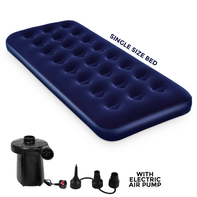 Single Flock Airbed with Air Pump