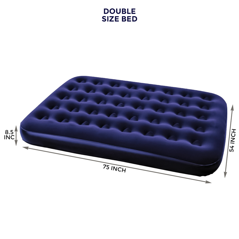 Double Flocked Inflatable Camping Air Bed
