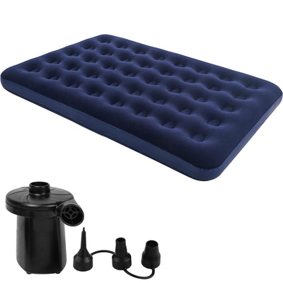 Double Flock Airbed with Air Pump