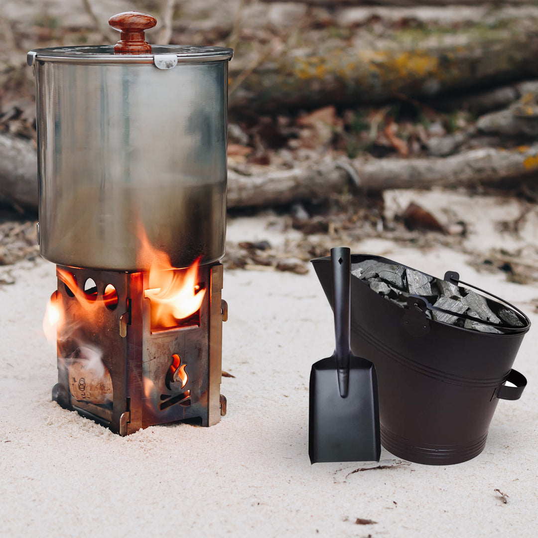 Black Fire Coal Bucket & Shovel