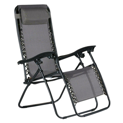 Grey Textoline Beach Chair Sun lounger