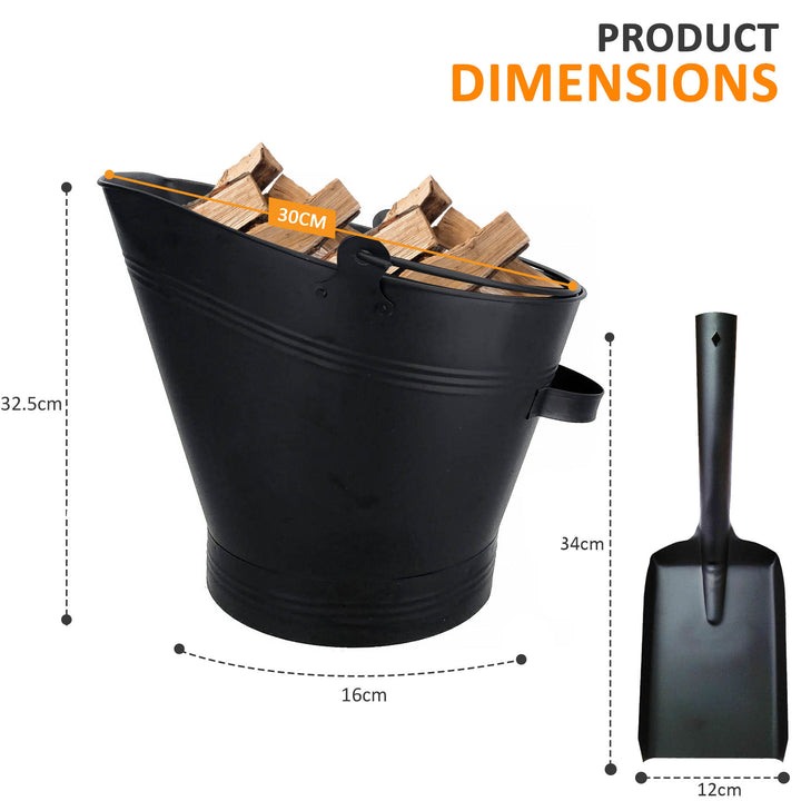 Black Fire Coal Bucket & Shovel