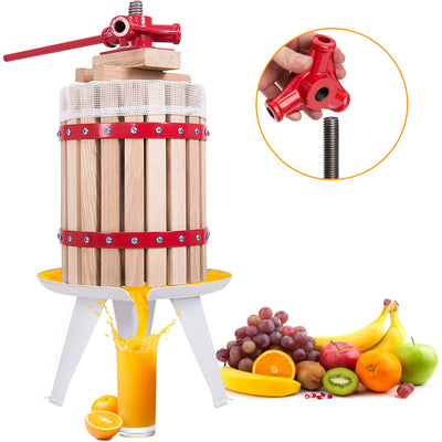 Manual Fruit Press Wooden - 6/12/18 Liters