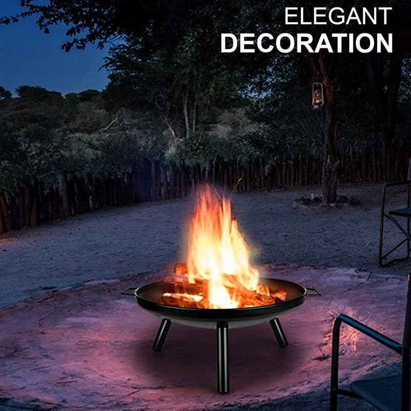 Portable Patio Fire Pit - 24" Round, Black