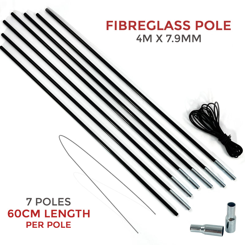 Replacement Repair Tent Fibreglass Pole Kit