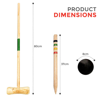 4 Player Full Size Croquet Set