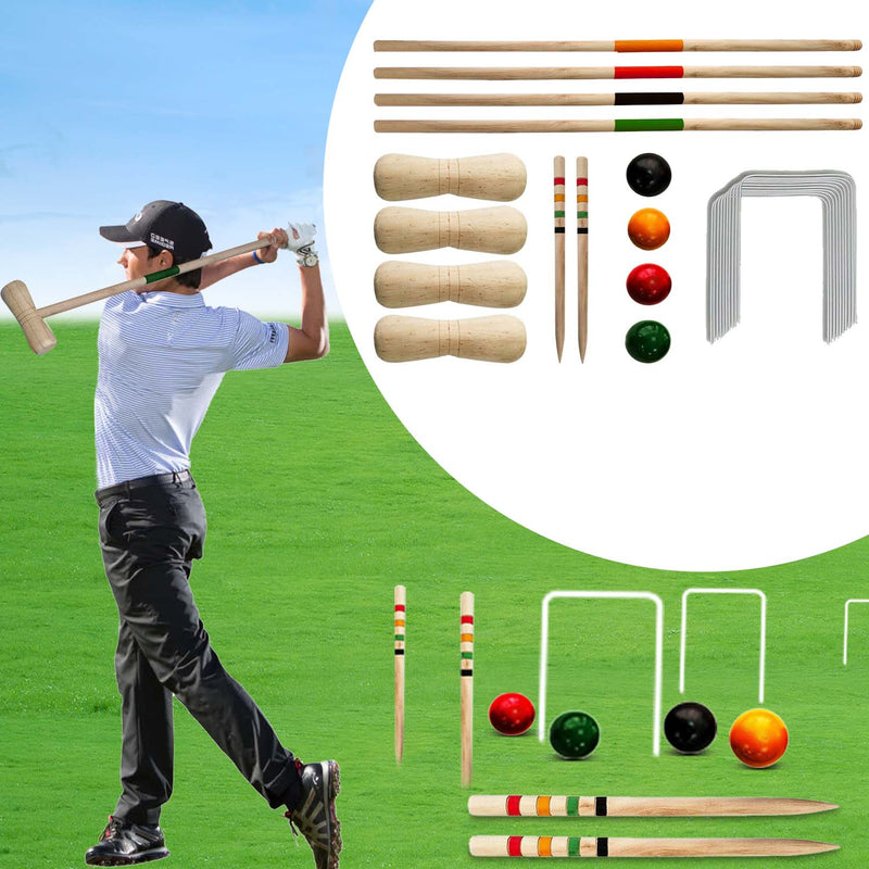 4 Player Full Size Croquet Set