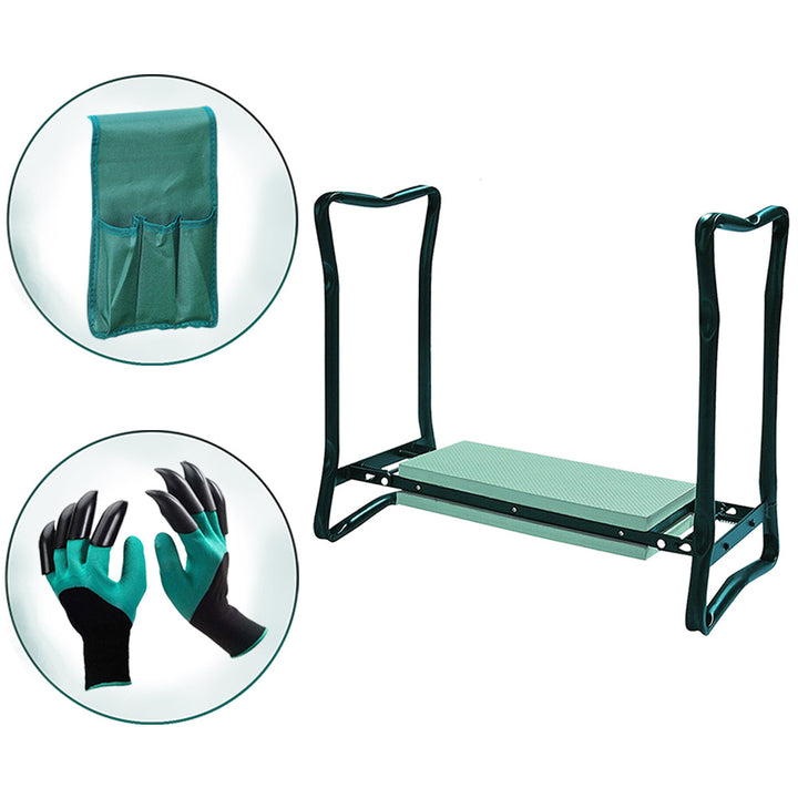Garden Kneeler with Tool Bag & Gardening Gloves