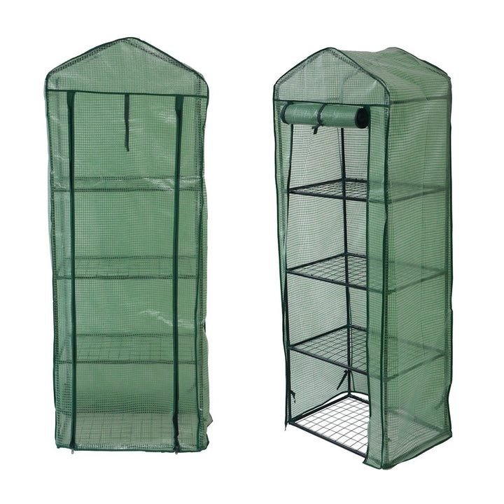 4 Tier Weatherproof Green House with Shelves
